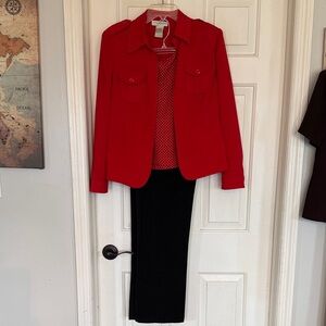 Sag Harbor Red Women's 3 piece Dress Suit